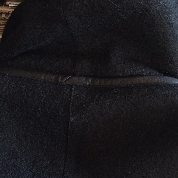 Stella carakasi black wool trench jacket trimmed in leather size small - Picture 10 of 10